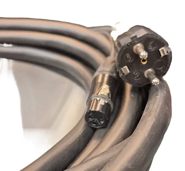 LMT-CAB Hybridkabel Schuko-True1/XLR3P 20m m/stropp, lengdemerk & krymp 