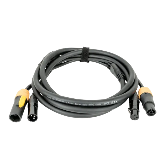 DAP FP22 Hybrid Cable 3 m Power Pro True & 3-pin XLR - DMX / Power 