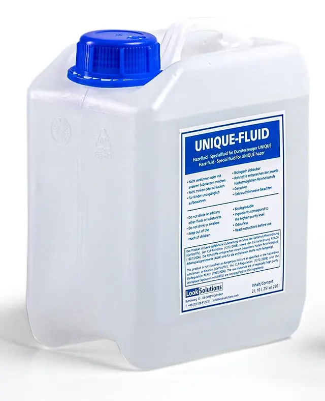 UNIQUE-FLUID, Canister with 2 L Special fluid for Unique haze generator 