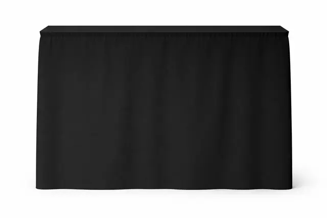 Molton sceneskjørt 200x80cm  m/borrelås 320g/m2 
