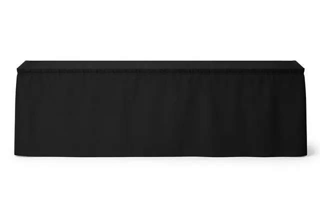 Molton sceneskjørt 200x40cm  m/borrelås 320g/m2 