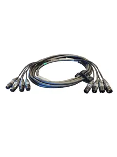 LMT-CAB Lyd Multikabel 4-par XLR 5m med Krympestrømpe og stropp