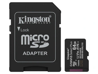Kingston microSDXC Canvas Select Plus 64GB Med Adapter, Opp til 150 MB/s read