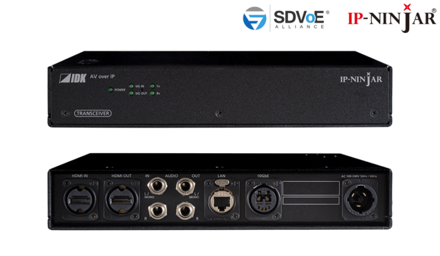 IDK NJR-P01UFR-TR-SM IP Ninja Sender 4K@60 HDMI Transceiver Rugged SM  Fiber 
