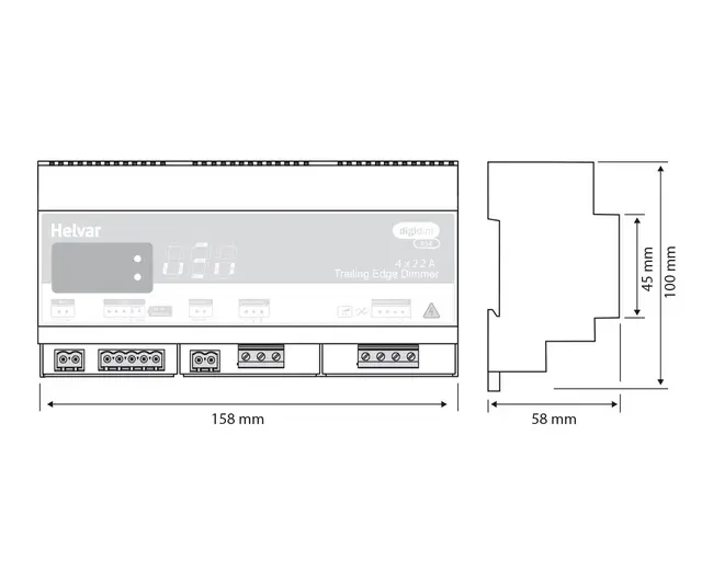 Helvar Digidim 454 Trailing Edge Dimmer 4x2,2A 
