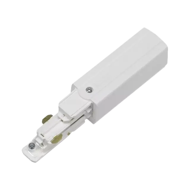 CLS Global 3-phase rail + data end feed left white XTSC612-3 