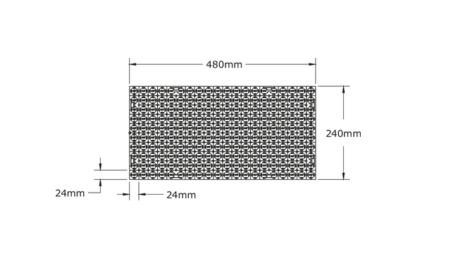 Protech W2400, W6500, 400Led/sht 24x48cm, 60W, IP20 