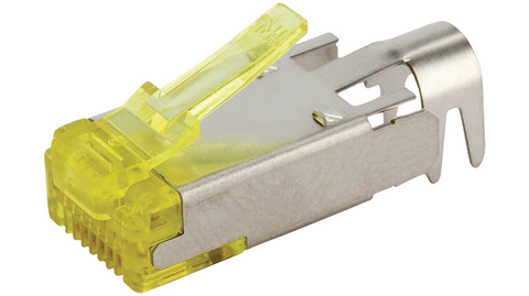 Hirose RJ45 kontakt TM31P m/føring Cat6a skjermet Gul 