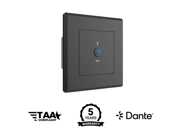 Turtle Dante Veggpanel Svart Bluetooth, with networked API control 