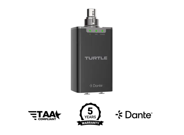 Turtle AV Dante Enabled Mic Preamp with AES67 support 
