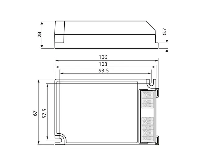 Helvar LED Driver 1x30W Dali LC1X30-E-DA 
