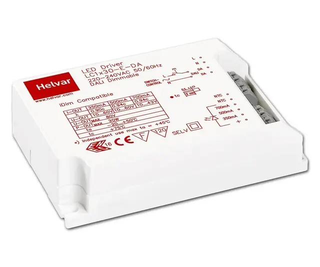 Helvar LED Driver 1x30W Dali LC1X30-E-DA 