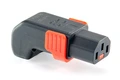 IEC-LOCK IEC MAINS CONNECTOR C13 type female- cable- vertical up/down-rewireab