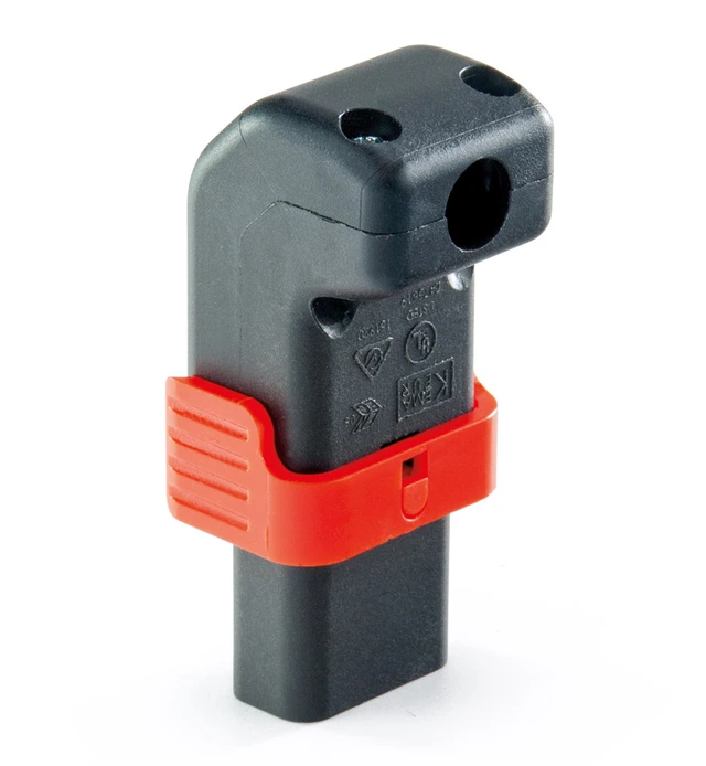 IEC-LOCK IEC MAINS CONNECTOR C13 type female- cable- vertical up/down-rewireab 