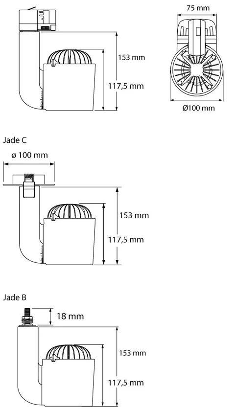 CLS JADE Zoom Black 2700K CRI90 9° - 58° Global Track Casambi 