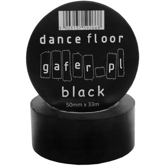 Gafer dance floor PVC matt 50mm x 33m Black matt 