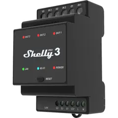Shelly Pro 3 LAN, WiFi, 3 x 16A Rele