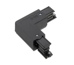 CLS Global 3-phaserail L-connector black ground left XTS34-2