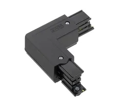 Global 3-phaserail L-connector black ground right XTS35-2