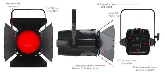 ETC ColorSource Fresnel V MAX CE with Multiverse Silver 
