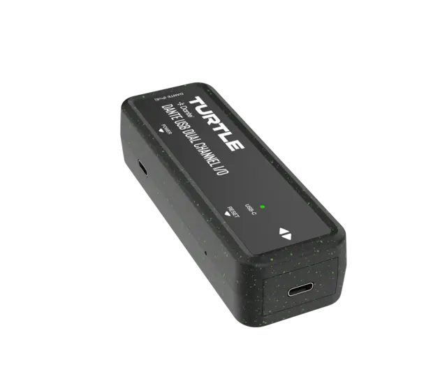 Turtle AV Dante Dual Channel USB-C I/O Adapter 