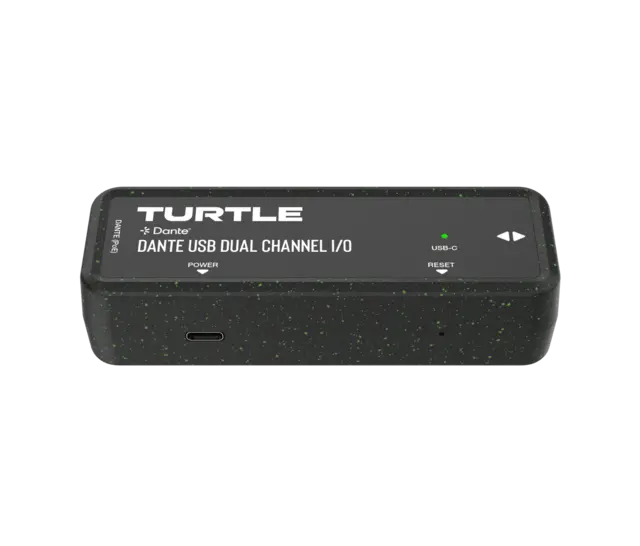 Turtle AV Dante Dual Channel USB-C I/O Adapter 