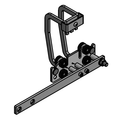 LMT-MEK Teppeskinne Føringsvogn m/overlapp Snortrekk 