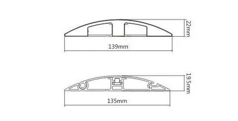 Stoltzen Talos GS200 Gulvskinne 200 cm Gulvlist høyde 2,2cm bredde 13,9cm 