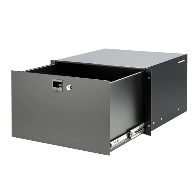 Adam Hall Skuffe 19" 6U lock 19" 6U Rack Drawer with lock | steel 