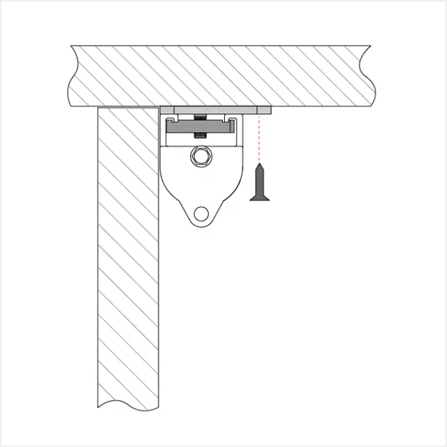 Doughty T81120 Doughty Rail Corner Ceiling Bracket 