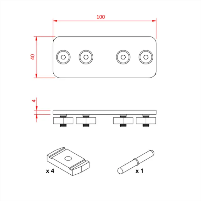 Doughty T81100 Doughty Rail Joint Kit 
