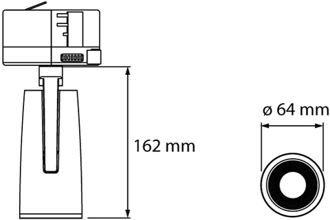 CLS Topaz Expo Track Black 15W 1800K - 3000K CRI90 DMX 