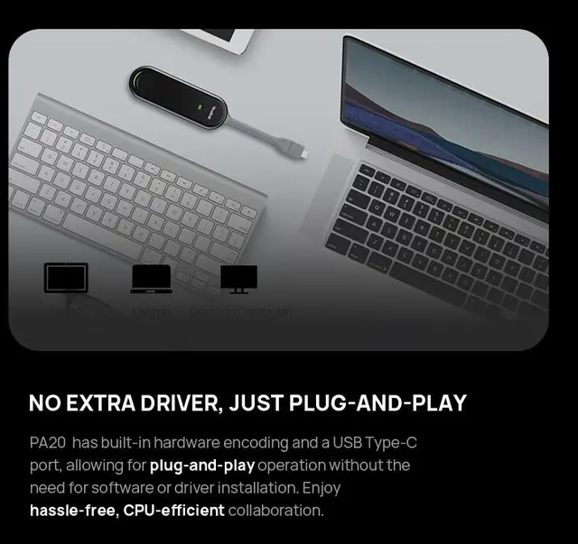 Yealink PA20 Wireless Pod Wireless sharing | Smooth presentation 