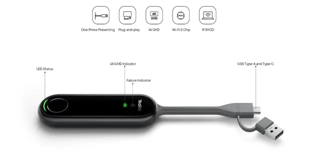 Yealink PA20 Wireless Pod Wireless sharing | Smooth presentation 