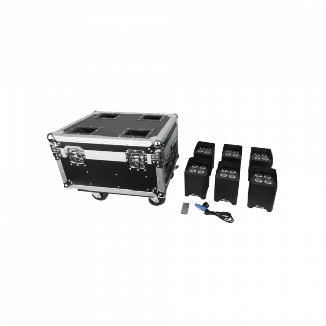 Showtec EventLITE 4/10 Q6 Set Flight Case incl. 6x EventLITE 4/10 Q6 