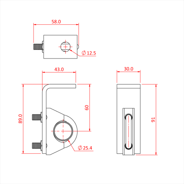 Doughty T63751 Sixtrack Short Support Bracket 