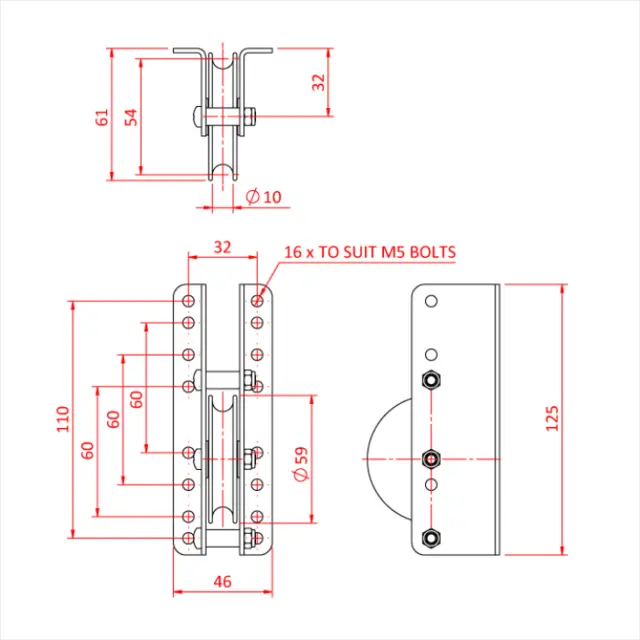 Doughty T63775 Sixtrack Return Pulley 