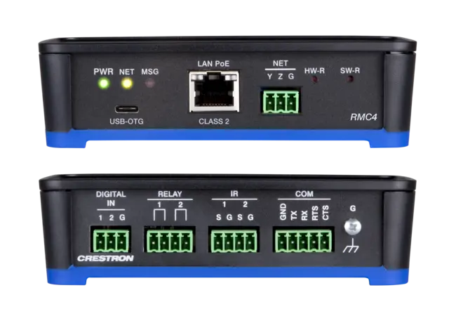 Crestron RMC4 Prosessor 4-serie PoE, DIN montert 