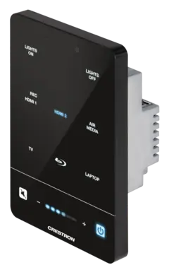 Crestron MPC4-102-B  Prosessor 4-serie Bryterpanel Innfelt vegg, PoE, Sort