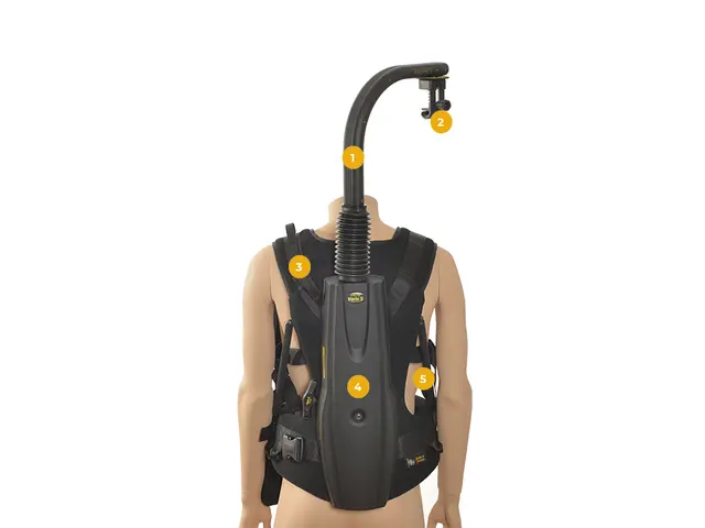 Easyrig 5 Vario, Cinema vest Std with extended arm +130mm/5in 