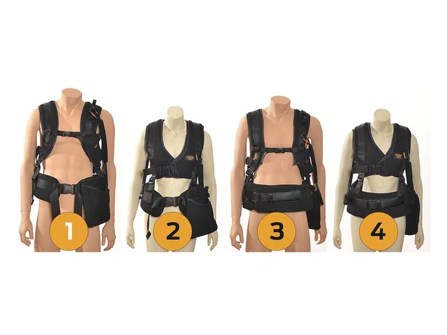 Easyrig 5 Vario, Cinema vest Std with extended arm +130mm/5in 