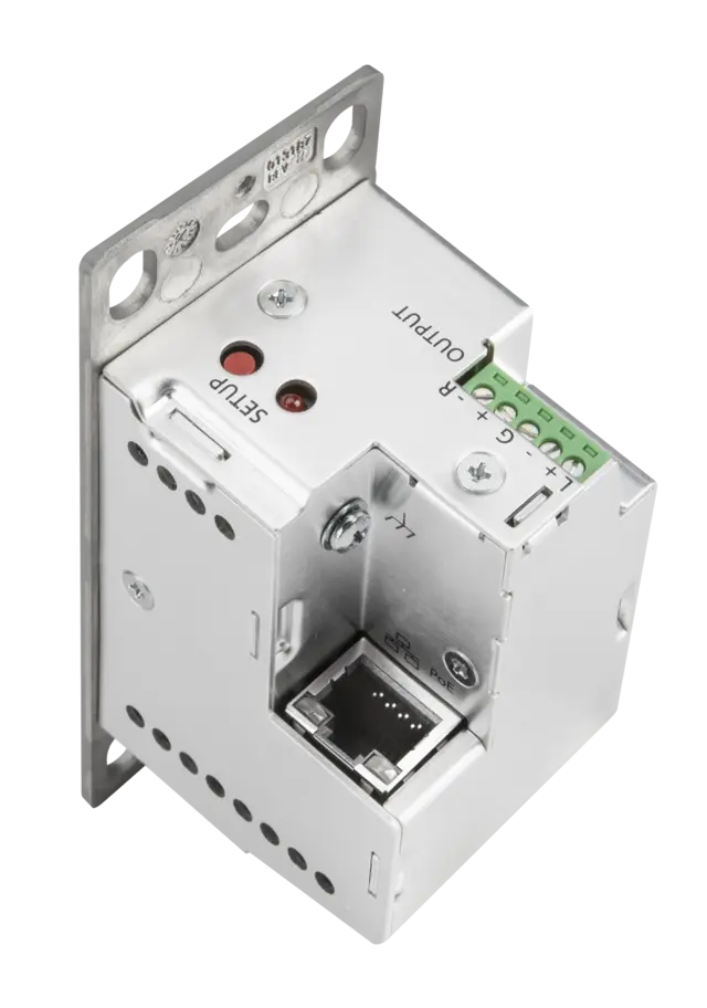 Crestron DM-NAX-2XLRI-1G Audio-over-IP Wall Plate with XLR, Black, 1-Gang 