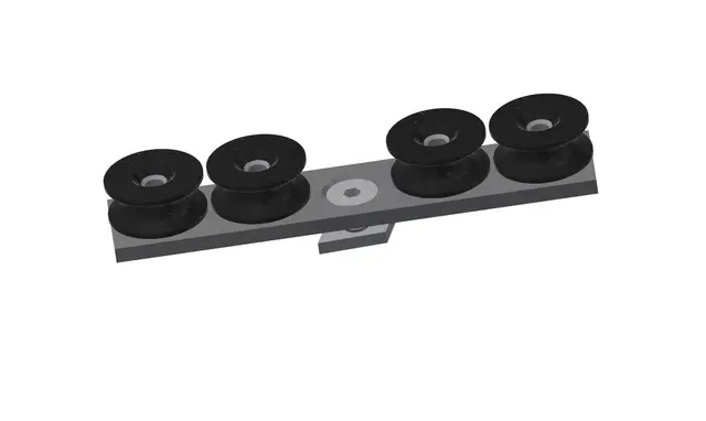 LMT-MEK Teppeskinne Styreruller 4x Trinser Tautrekk 