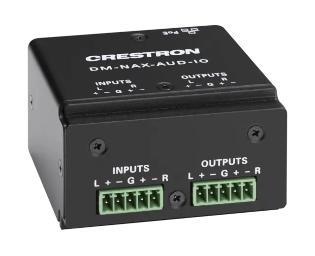 Crestron DM-NAX-AUD-IO Audio-over-IP Balanced/Unbalanced Line-Level Audio 