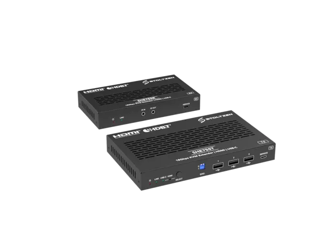 Stoltzen SHE755 HDBaseT™ Kit 18Gbps, HDMI/USB-C, HDBaseT 3.0, USB 2.0 