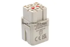 Harting Han Q5/0 Female 5P + PE Push-in terminal 0.5-2.5mm²