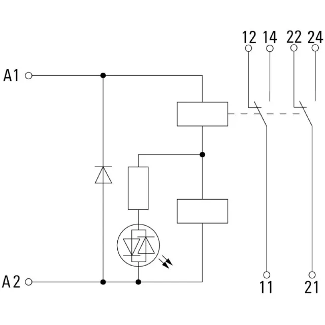 Weidmueller Rele DRIKIT 24VDC 2CO LED/TESTKNAPP 