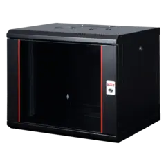 Lande Proline 9U W600xD600xH505 | glass door | Black