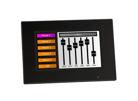 ETC Paradigm 7" Touchscreen - Black with mounting collar for back box/rack 