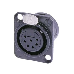 Neutrik NC7FD-L-B-1 7pin XLR Hun Chassis m/lås svart
